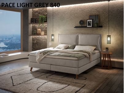 Lit Boxspring Ricarda en chêne massif de la marque Hasena | Le Monde du Lit