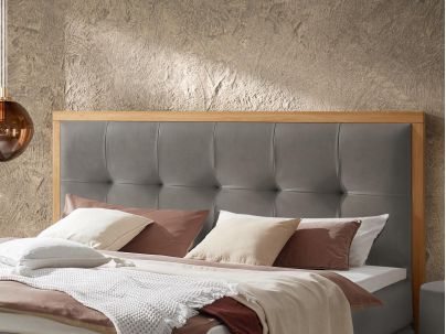 Lit Boxspring Marisol en chêne massif de la marque Hasena | Le Monde du Lit