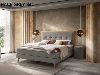 Lit Boxspring Marisol en chêne massif de la marque Hasena | Le Monde du Lit