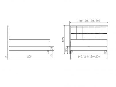 Lit Boxspring Marisol en chêne massif de la marque Hasena | Le Monde du Lit