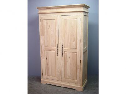 Armoire Rustic3 en hevea massif de qualité. Meuble en bois massif pour la chambre. Le Monde du Lit