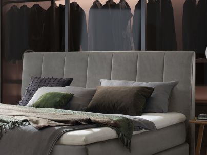 Lit Boxspring Stefania en chêne massif de la marque Hasena | Le Monde du Lit