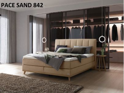 Lit Boxspring Stefania en chêne massif de la marque Hasena | Le Monde du Lit