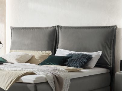 Lit Boxspring Imelda en chêne massif de la marque Hasena | Le Monde du Lit