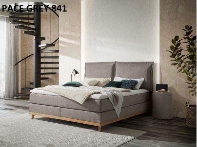 Lit Boxspring Imelda en chêne massif de la marque Hasena | Le Monde du Lit