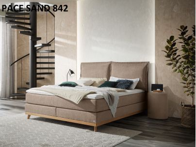 Lit Boxspring Imelda en chêne massif de la marque Hasena | Le Monde du Lit