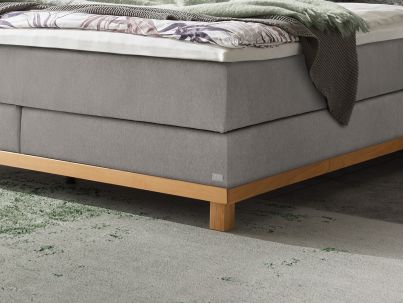 Lit Boxspring Cecilia en chêne massif de la marque Hasena | Le Monde du Lit