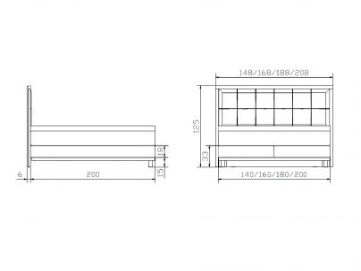 Lit Boxspring Cecilia en chêne massif de la marque Hasena | Le Monde du Lit