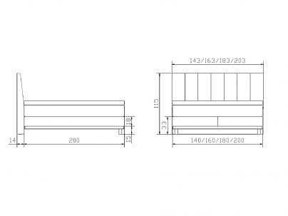 Lit Boxspring Estela en chêne massif de la marque Hasena | Le Monde du Lit