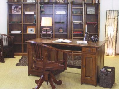 Bureau Rayong en hevea massif de qualité. Fabrication artisanale.