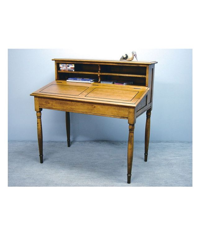 Bureau Rustic 2 en hevea massif de qualité. Fabrication artisanale.