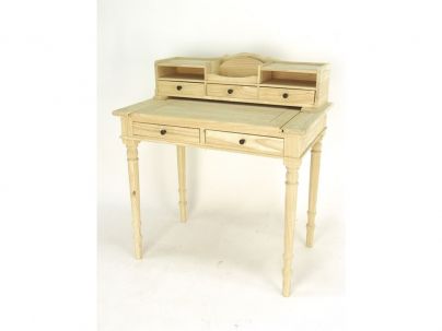 Secrétaire Campagne en hevea massif de qualité. Fabrication artisanale