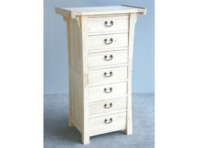 Chiffonnier Yala en hevea massif de qualité. Fabrication artisanale.