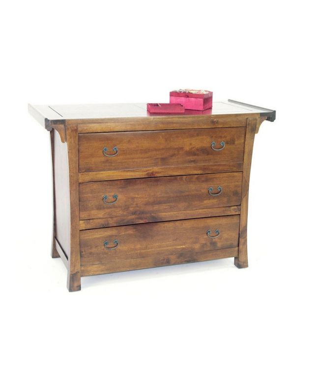 Yala en hevea massif - Commode en bois - Meuble de chambre - Le Monde du Lit