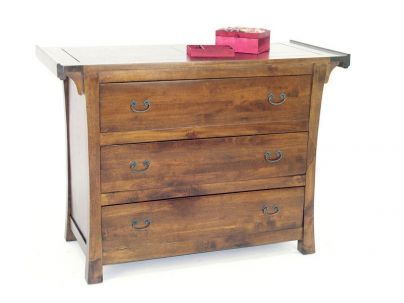 Yala en hevea massif - Commode en bois - Meuble de chambre - Le Monde du Lit
