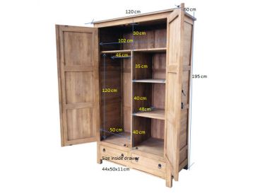 Dimensions de l'armoire Lampang