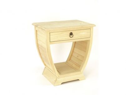 Chevet Satun en hévéa massif de qualité. Meuble en bois massif pour la chambre. Le Monde du Lit