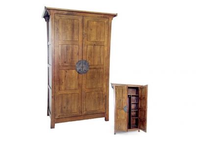 Armoire Yala2 en hevea massif de qualité. Meuble en bois massif pour la chambre. Le Monde du Lit
