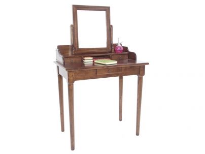 Coiffeuse Rustic en hevea massif de qualité. Fabrication artisanale.