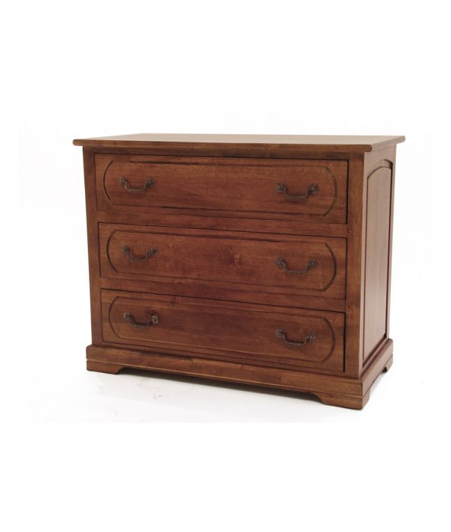 Commode Country7 en hevea massif de qualité. Meuble en bois massif pour la chambre. Le Monde du Lit