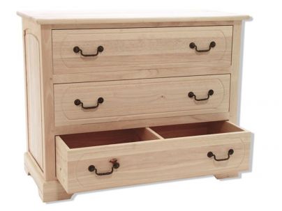 Commode Country7 en hevea massif de qualité. Meuble en bois massif pour la chambre. Le Monde du Lit