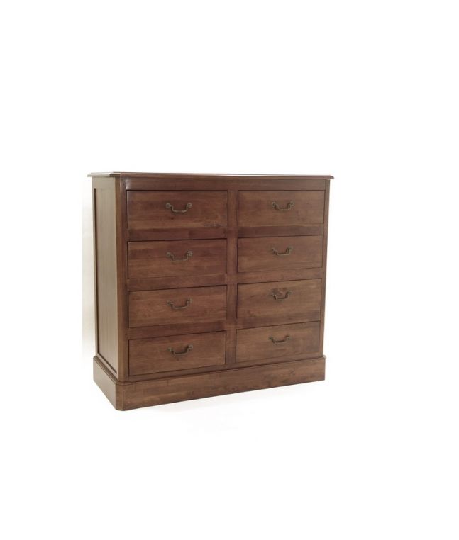 Commode Country8 en hevea massif de qualité. Meuble en bois massif pour la chambre. Le Monde du Lit