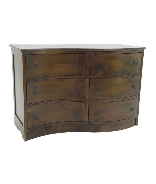 Commode Sinja en hevea massif de qualité. Meuble en bois massif pour la chambre. Le Monde du Lit