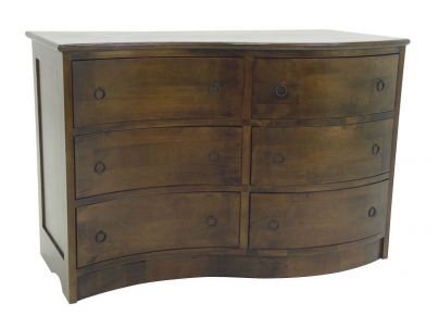 Commode Sinja en hevea massif de qualité. Meuble en bois massif pour la chambre. Le Monde du Lit