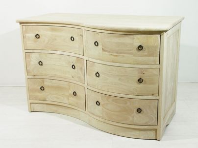 Commode Sinja en hevea massif de qualité. Meuble en bois massif pour la chambre. Le Monde du Lit