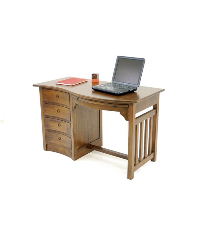 Bureau Sinja en hevea massif de qualité. Fabrication artisanale.