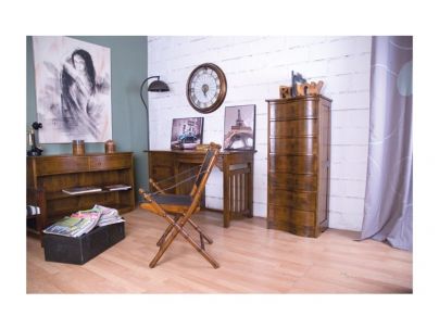 Bureau Sinja en hevea massif de qualité. Fabrication artisanale.