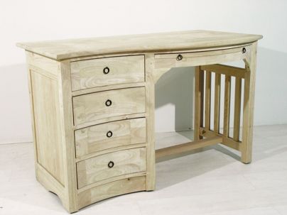 Bureau Sinja en hevea massif de qualité. Fabrication artisanale.