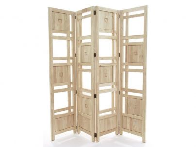 Paravent Pattani en hevea massif de qualité. Fabrication artisanale.