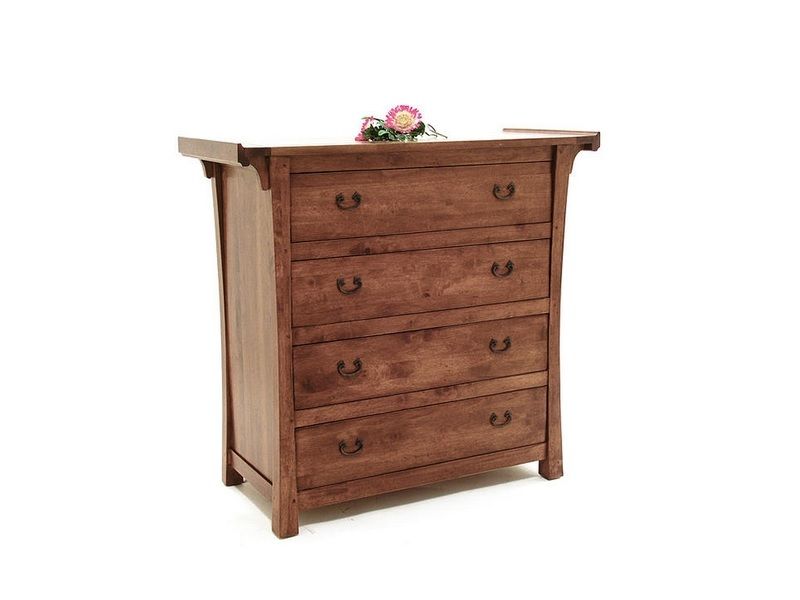 Commode yala 110 cm 4 tiroirs en hévéa