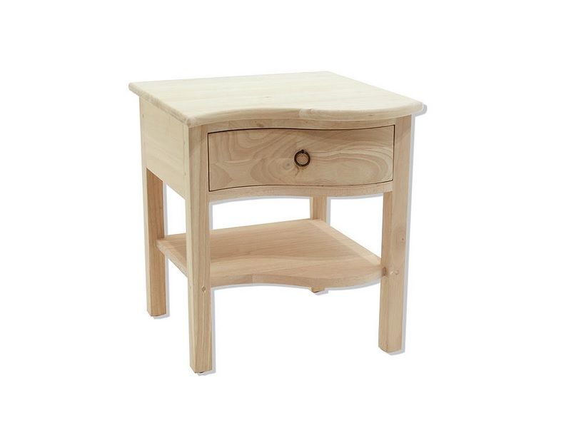 Chevet Sinja2 en hévéa massif. Meuble en bois massif pour la chambre. Le Monde du Lit