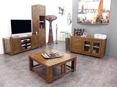 Bureau Pattani en hevea massif de qualité. Fabrication artisanale.