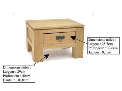 Chevet Bangkok en hévéa massif de qualité. Meuble en bois massif pour la chambre. Le Monde du Lit