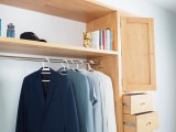 Dressing 1 colonne sur mesure et personnalisable en bois massif - Le Monde du Lit