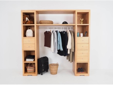Dressing 2 colonnes sur mesure et personnalisable en bois massif - Le Monde du Lit