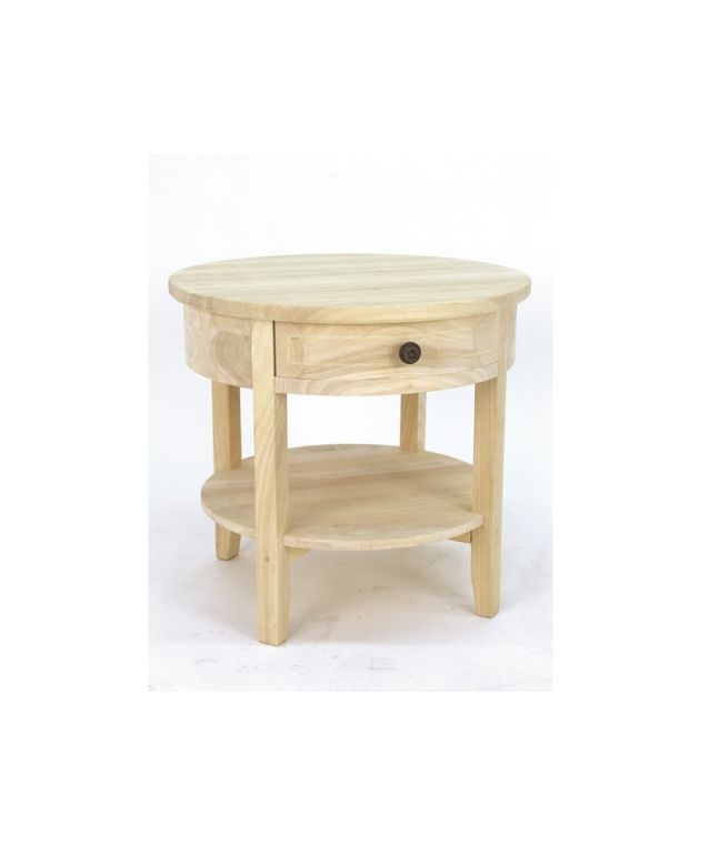 Tablette Satun en hévéa massif de qualité. Meuble en bois massif pour la chambre. Le Monde du Lit