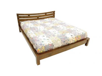 Lit Phuket en hevea massif de qualité. Meuble en bois massif pour la chambre. Le Monde du Lit