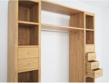 Dressing 2 colonnes sur mesure et personnalisable en bois massif - Le Monde du Lit