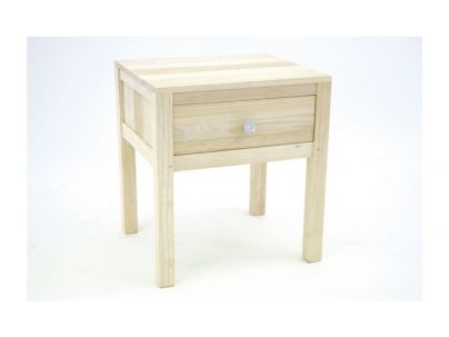 Chevet Pattaya en hévéa massif de qualité. Meuble en bois massif pour la chambre. Le Monde du Lit