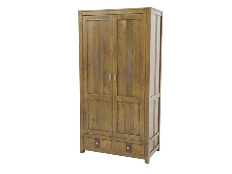 Penderie Pattaya en hevea massif de qualité. Fabrication artisanale.