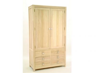 Armoire Pattaya3 en hevea massif de qualité. Meuble en bois massif pour la chambre. Le Monde du Lit