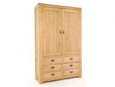 Armoire Bangkok avec penderie en bois massif