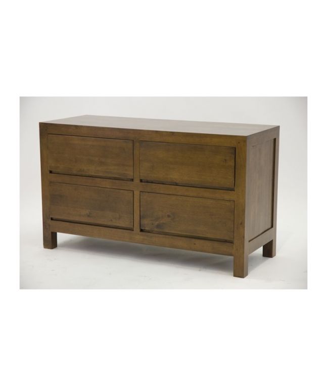 Commode Tak2 en hevea massif de qualité. Meuble en bois massif pour la chambre. Le Monde du Lit