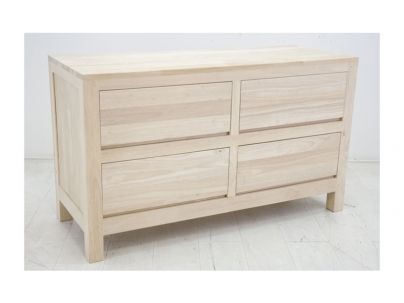 Commode Tak2 en hevea massif de qualité. Meuble en bois massif pour la chambre. Le Monde du Lit