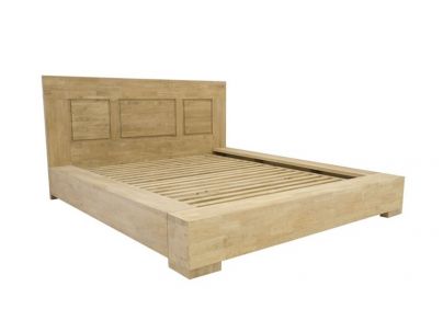 Lit Tak en hevea massif de qualité. Meuble en bois massif pour la chambre. Le Monde du Lit