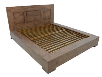 Lit Tak en hevea massif de qualité. Meuble en bois massif pour la chambre. Le Monde du Lit